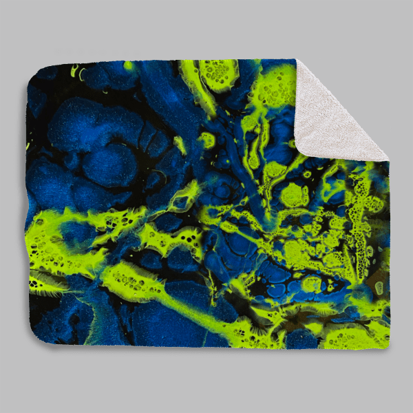 lime  Sherpa Blanket 50x60